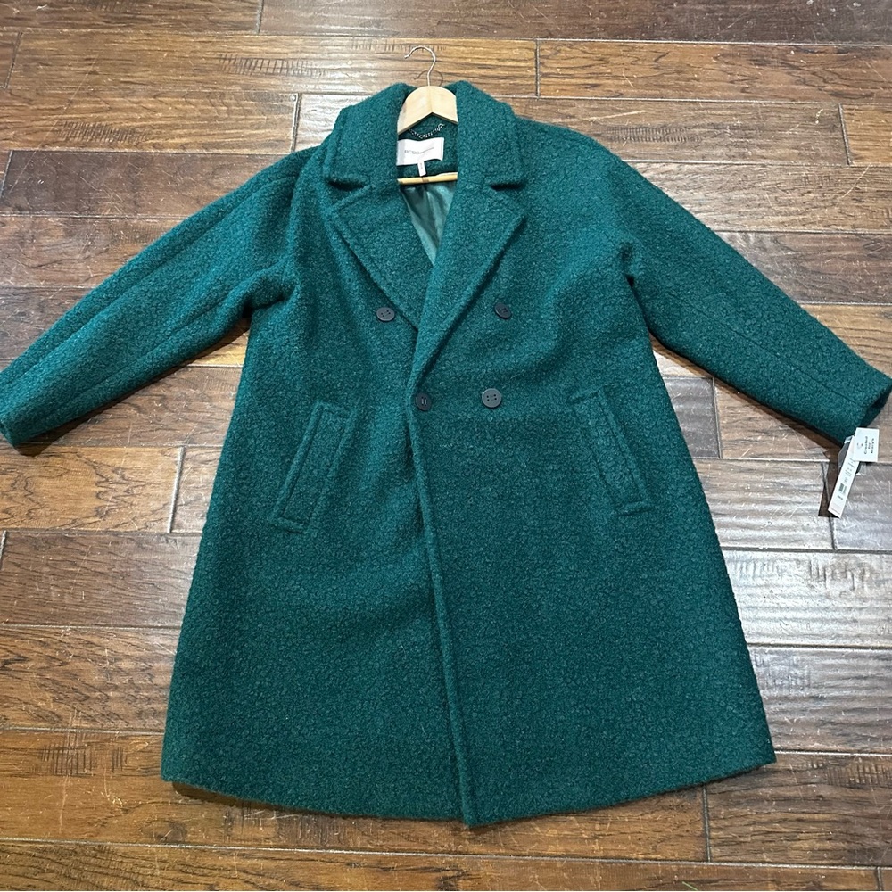 Gorgeous BCBGeneration dark greeen bouclé coat, brand new with tags size 1X